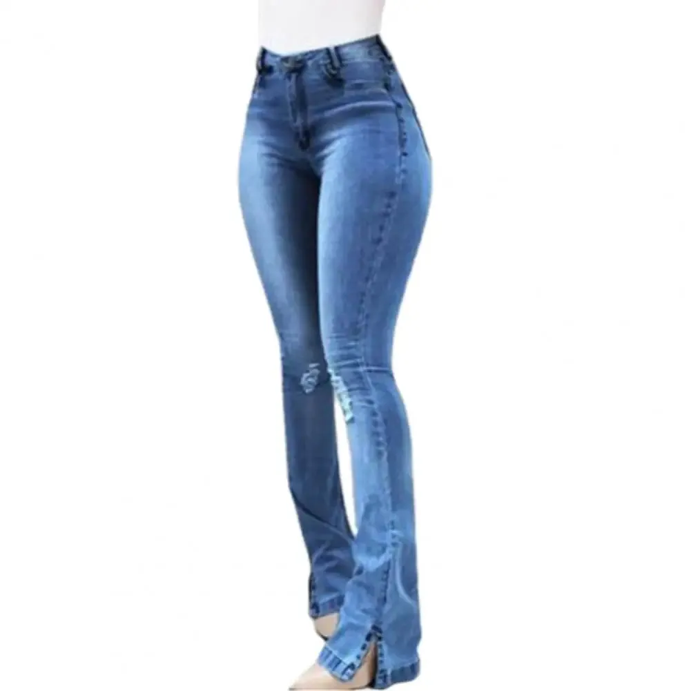 2024 Fall New Women High Waist Boot Cut Jeans Fashion Slim Denim Flared Pants Street Casual Trousers S-3XL Drop Shipping