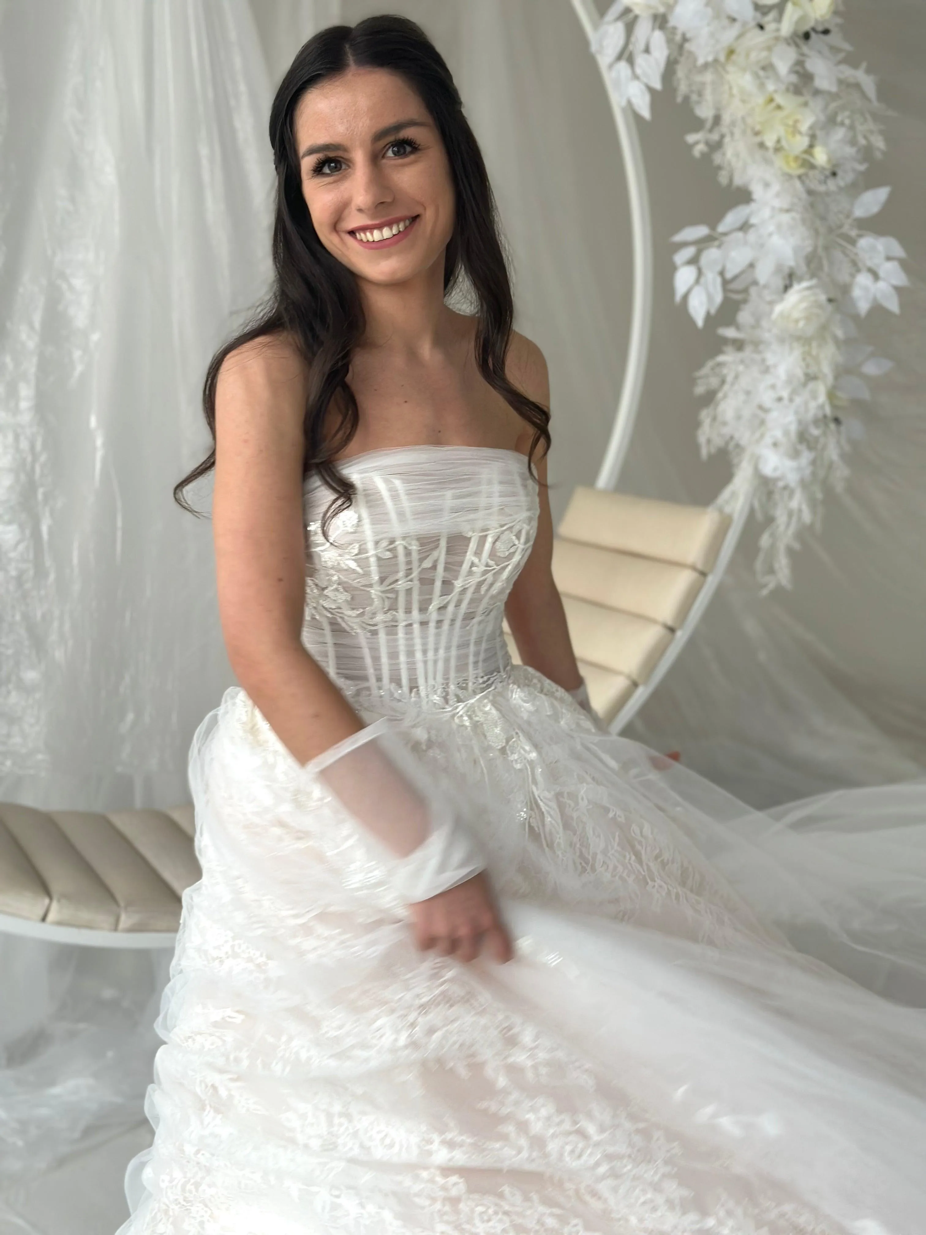 A-line Tulle Lace bridal gown Nadya