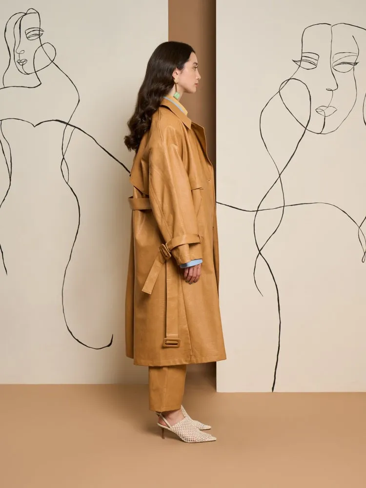Alexa PU Trench Coat
