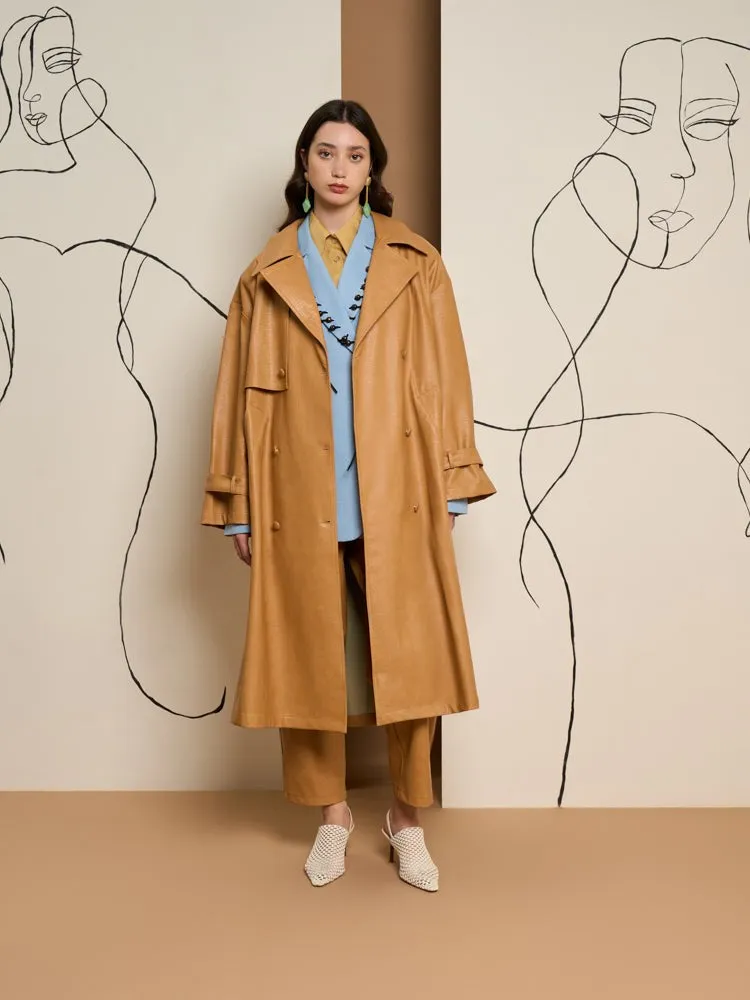 Alexa PU Trench Coat