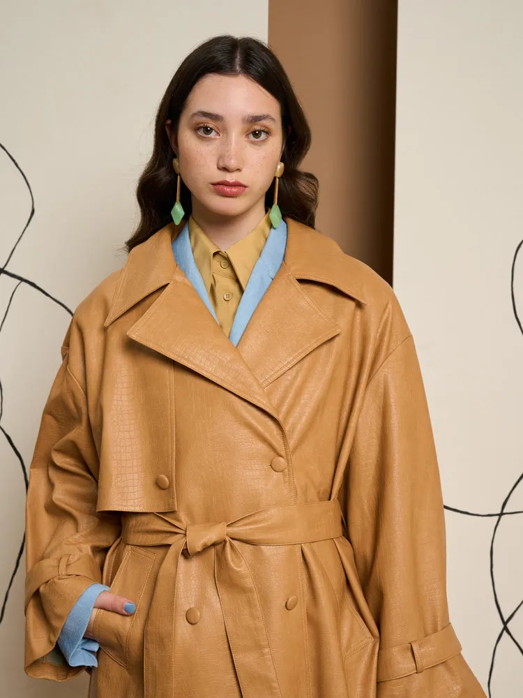 Alexa PU Trench Coat