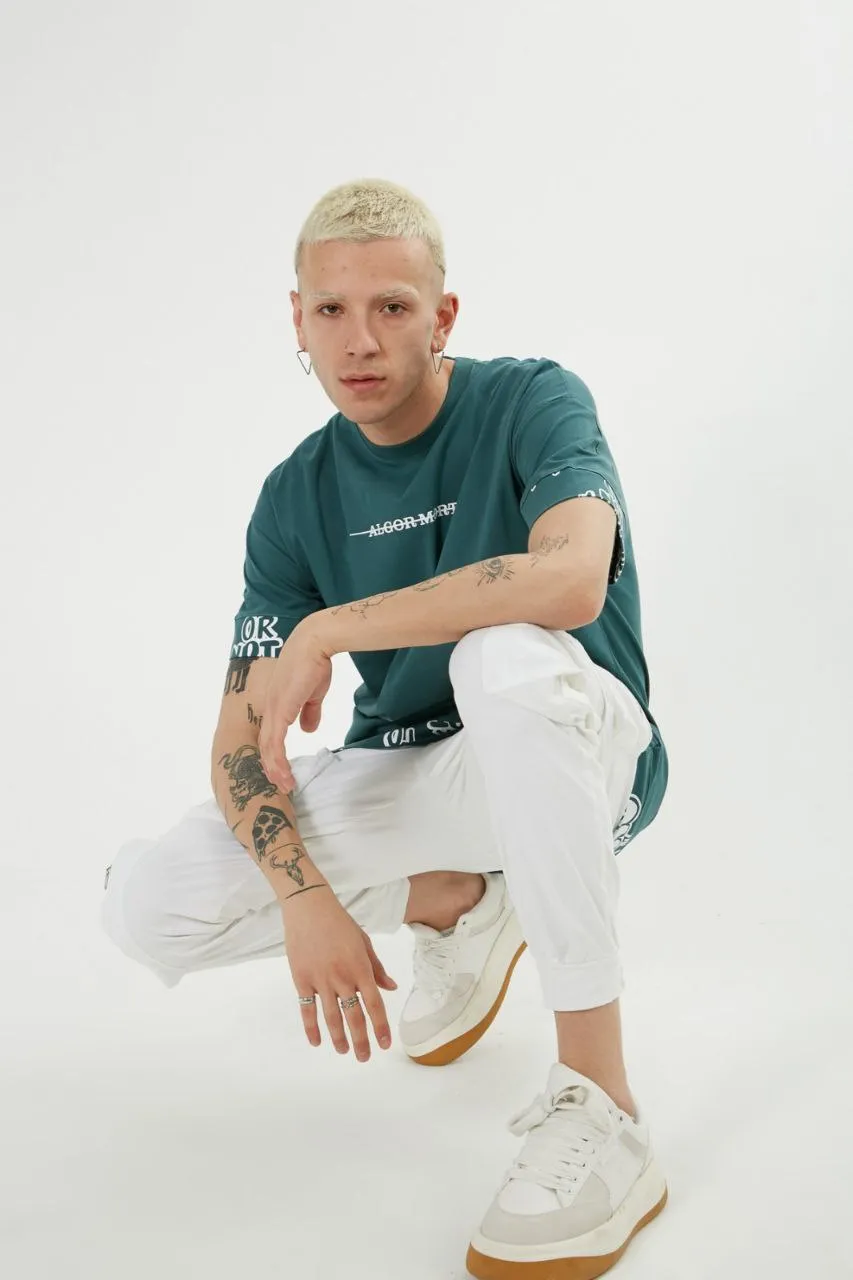Algor Mortis Oversized Graphic T-Shirt - Green E32A