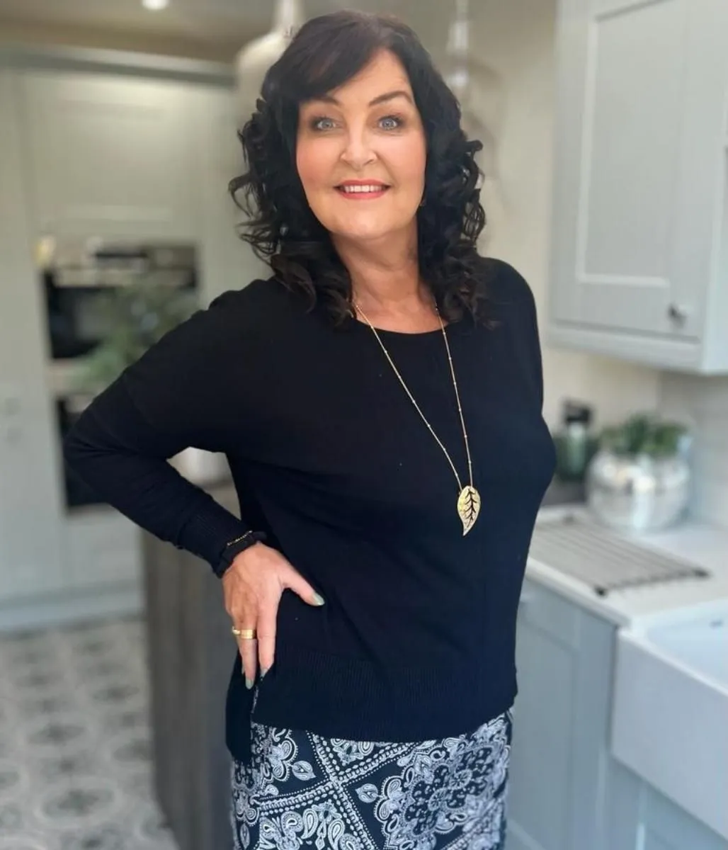 Black Curve Tunic Jumper