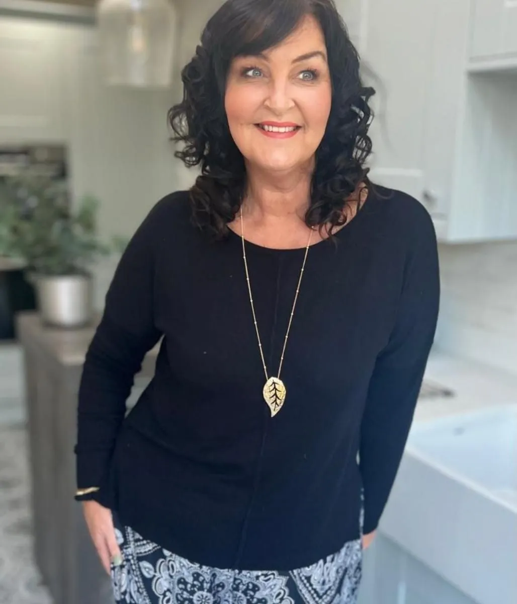 Black Curve Tunic Jumper