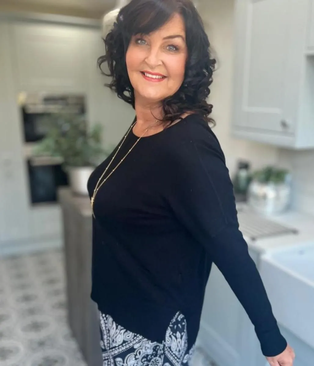 Black Curve Tunic Jumper