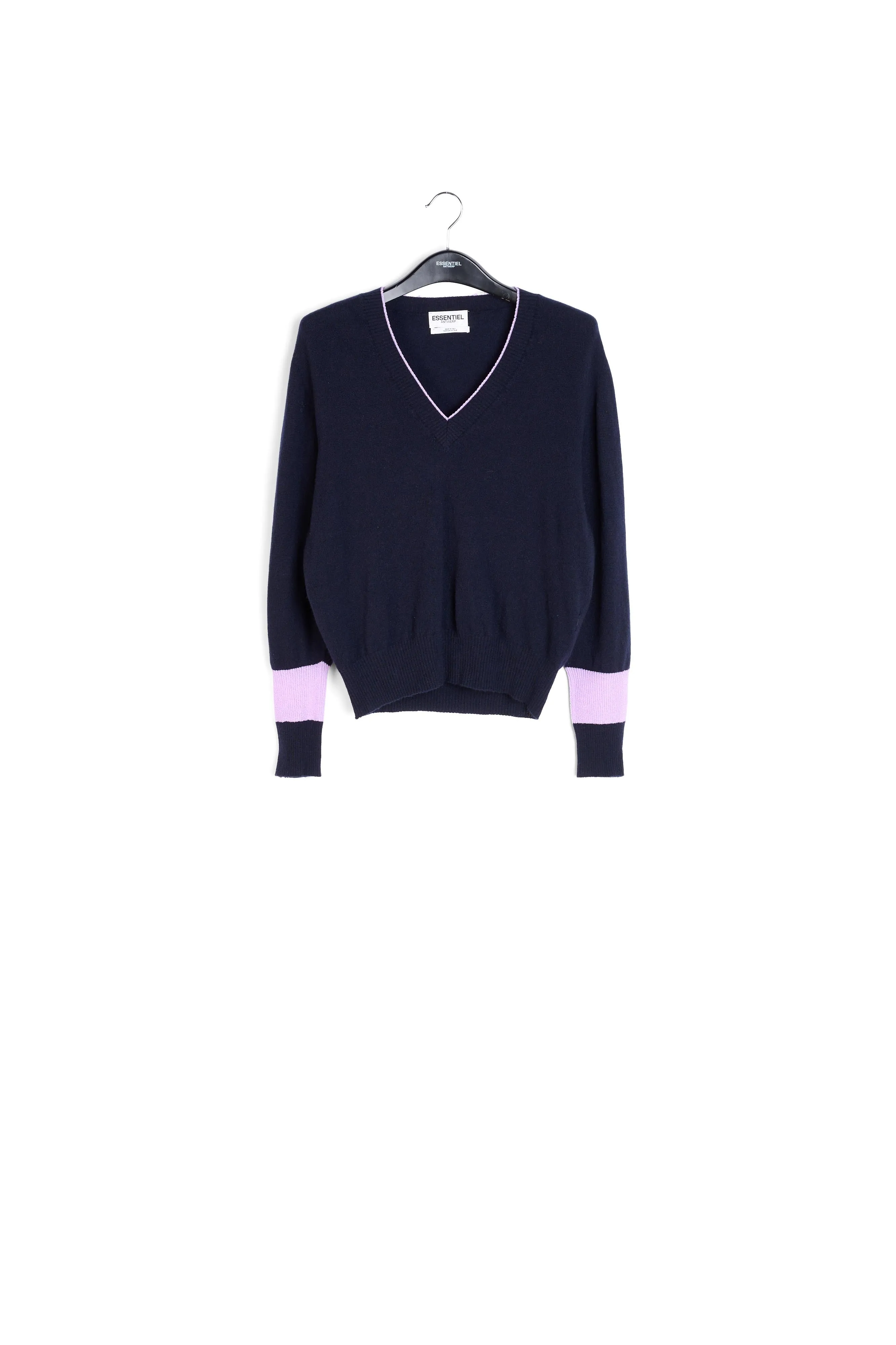 Black v-neck light knit sweater