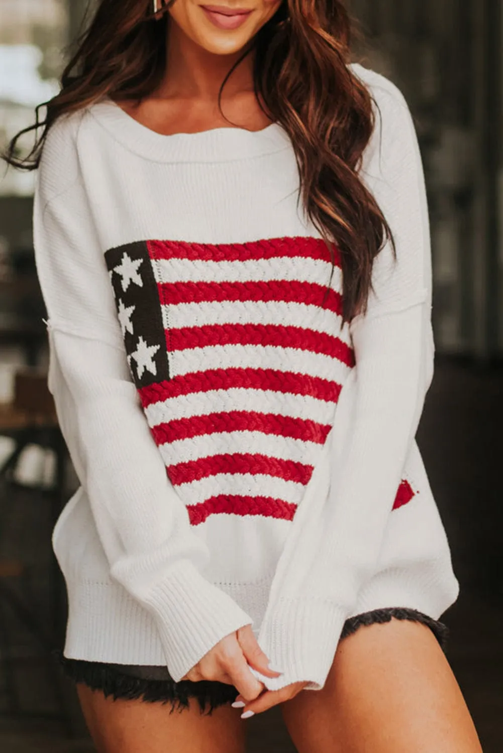 Casual American Flag Sweater