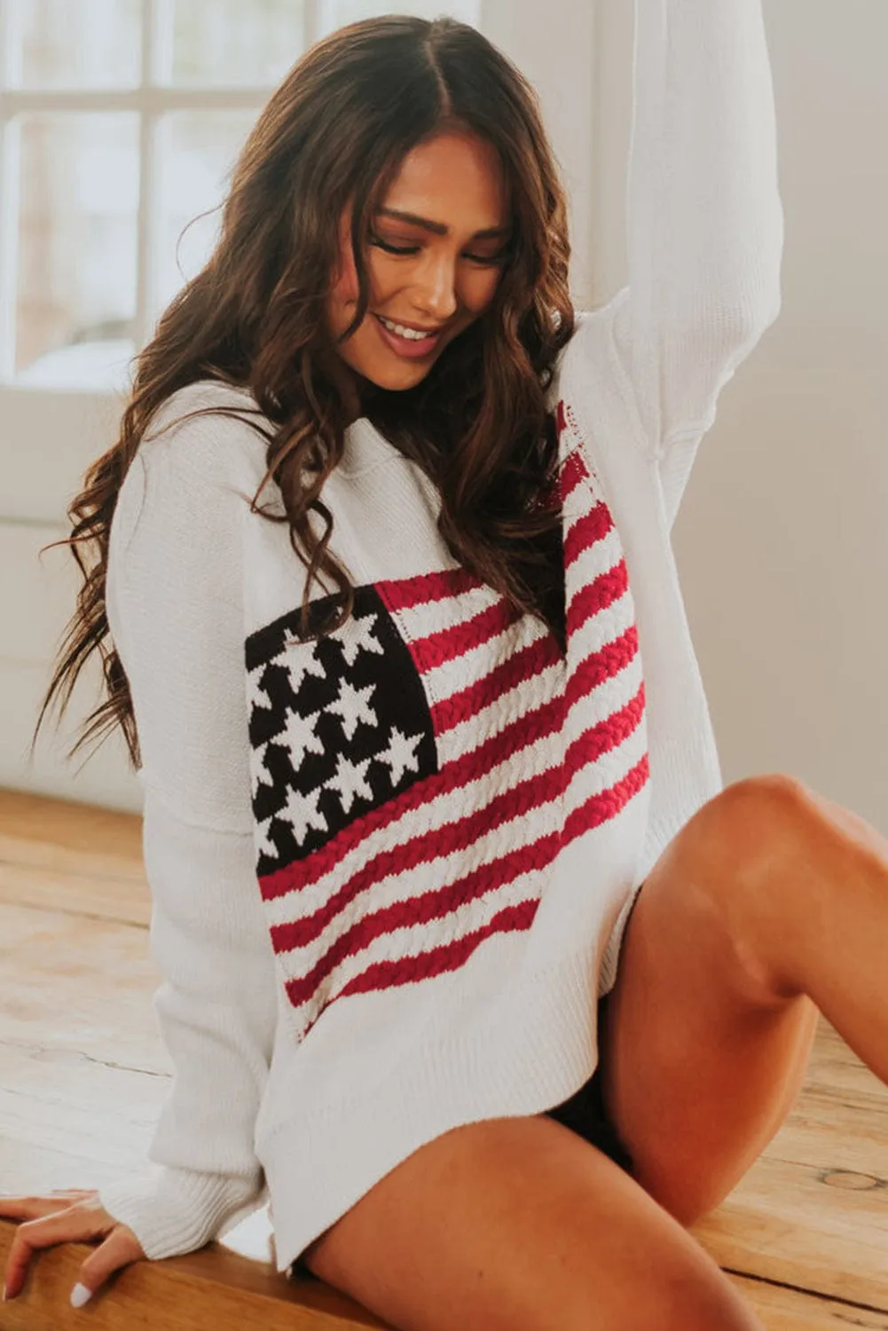 Casual American Flag Sweater