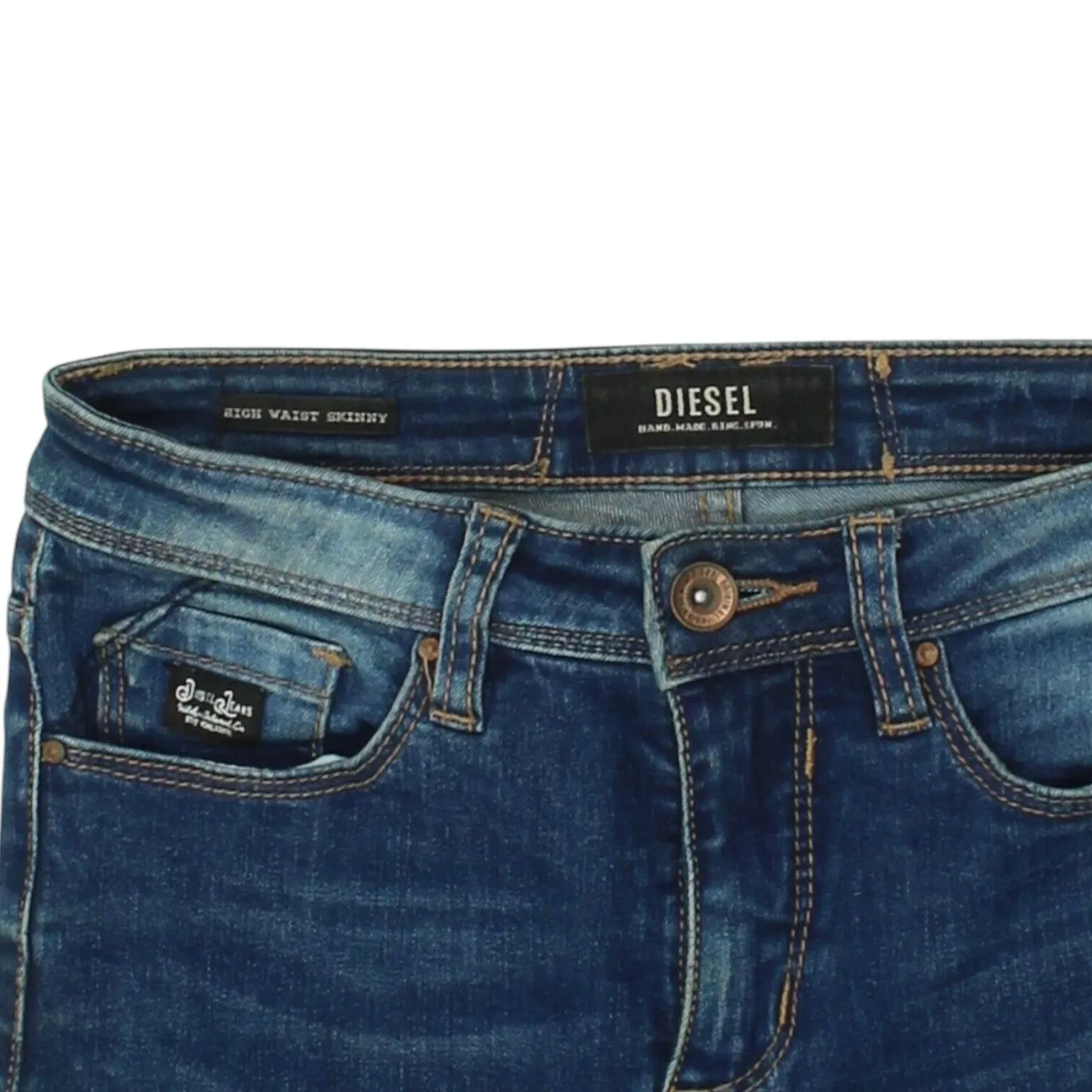 Diesel Womens Blue High Waisted Skinny Jeans | Designer Denim Trousers VTG