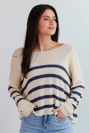 FINAL SALE - Stylish Promise Striped Lightweight Knit Sweater