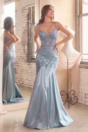GLITTER & LACE MERMAID GOWN CDCDS470