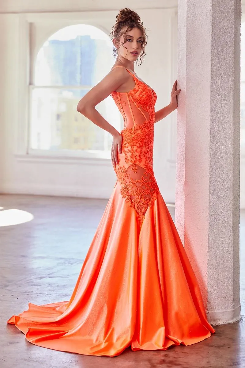 GLITTER & LACE MERMAID GOWN CDCDS470