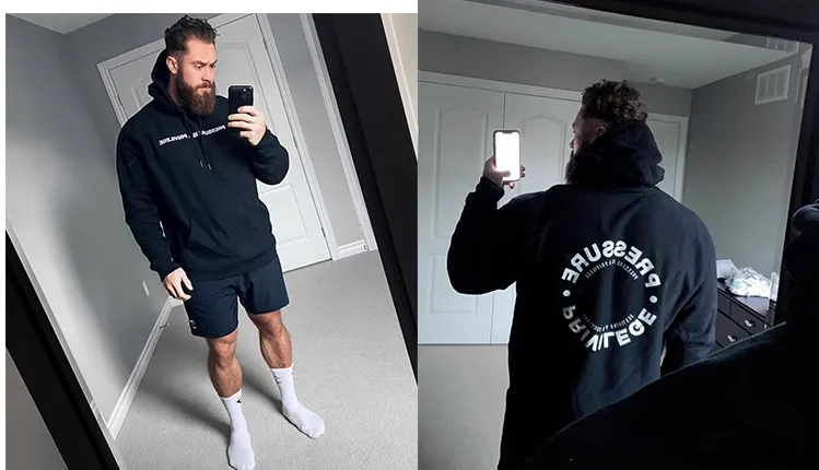 GYM BUDDY PRESSURE IS A PRIVILEGE UNISEX PLUSH HOODIE