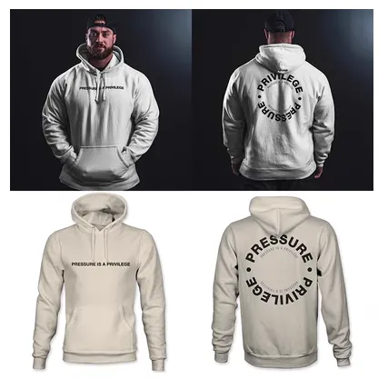 GYM BUDDY PRESSURE IS A PRIVILEGE UNISEX PLUSH HOODIE