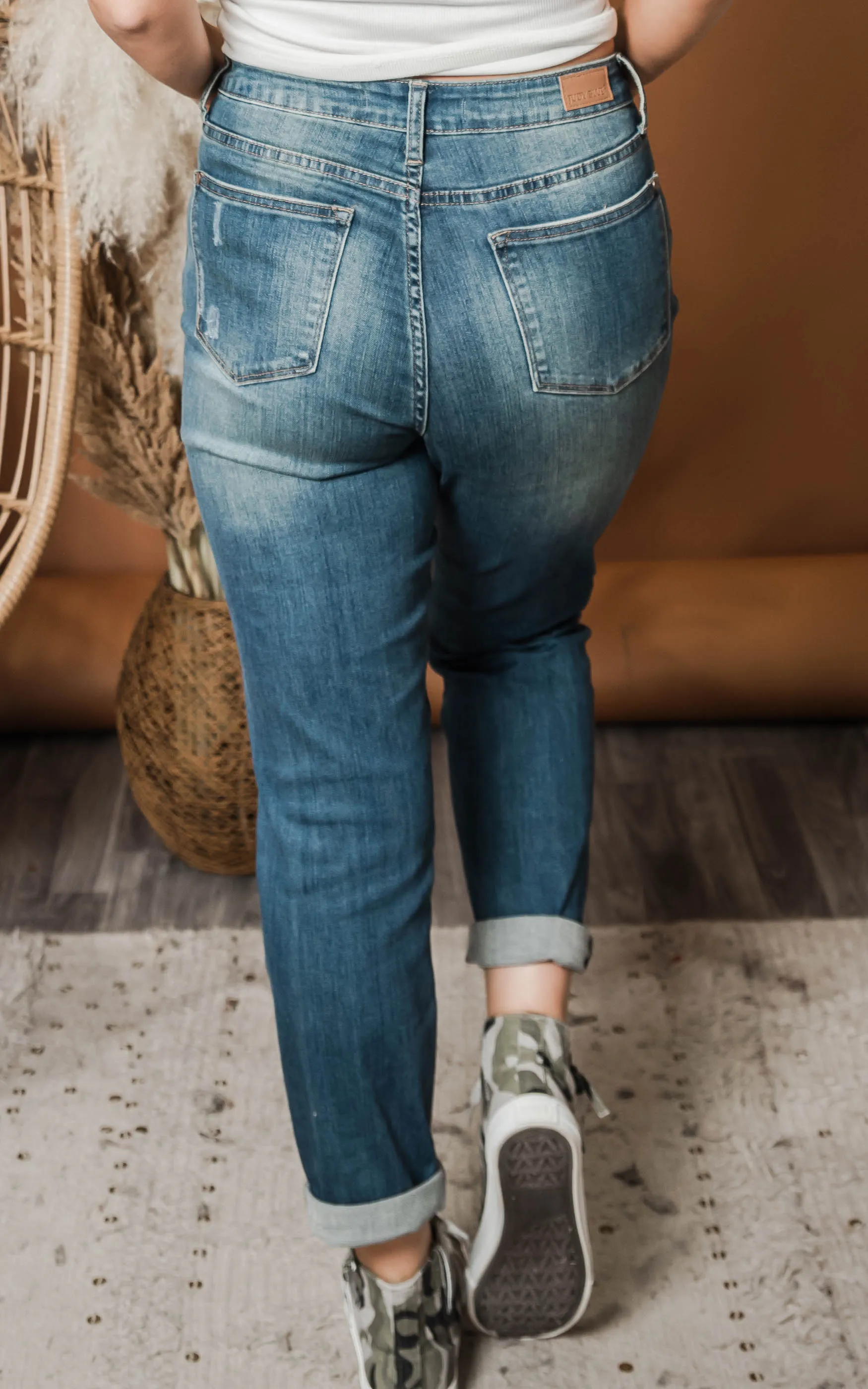 I Need These Hi Rise Boyfriend Jeans - Judy Blue - Final Sale