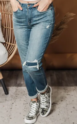 I Need These Hi Rise Boyfriend Jeans - Judy Blue - Final Sale