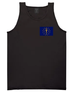 Indiana State Flag IN Chest Mens Tank Top T-Shirt