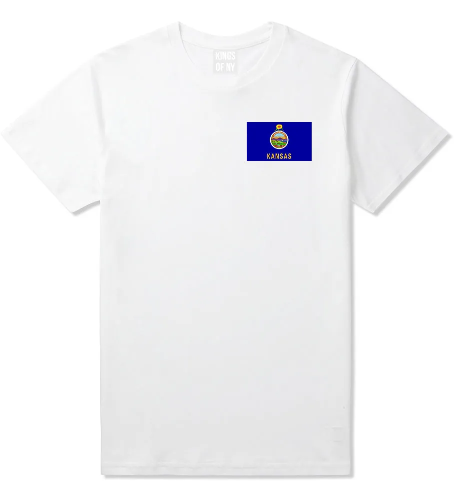 Kansas State Flag KS Chest Mens T-Shirt