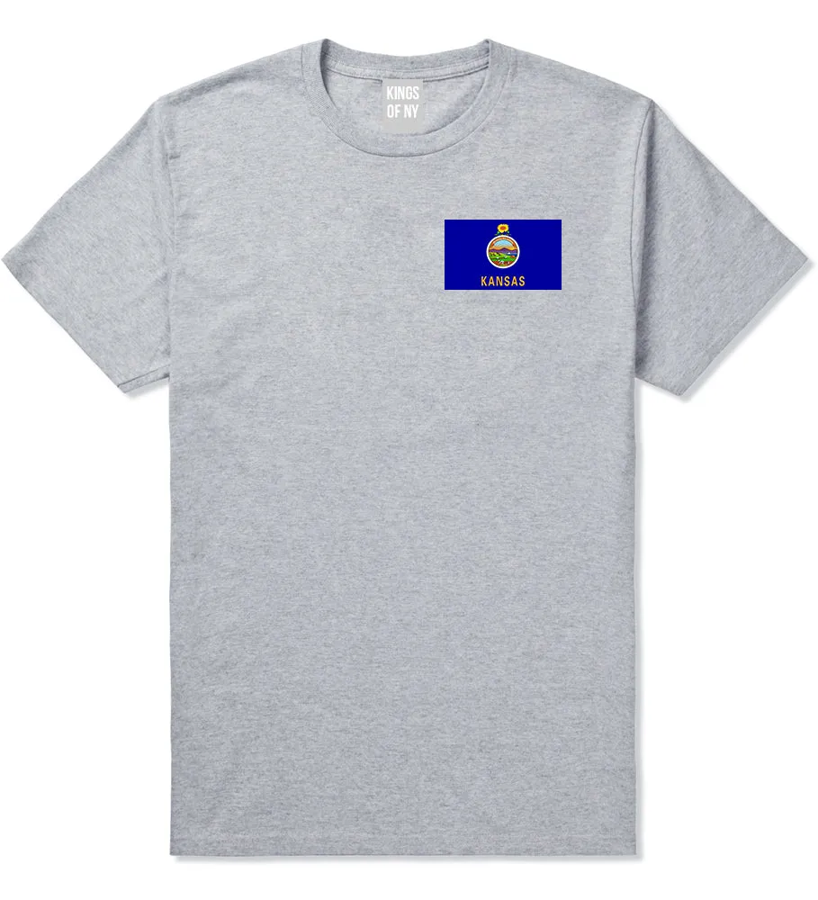 Kansas State Flag KS Chest Mens T-Shirt