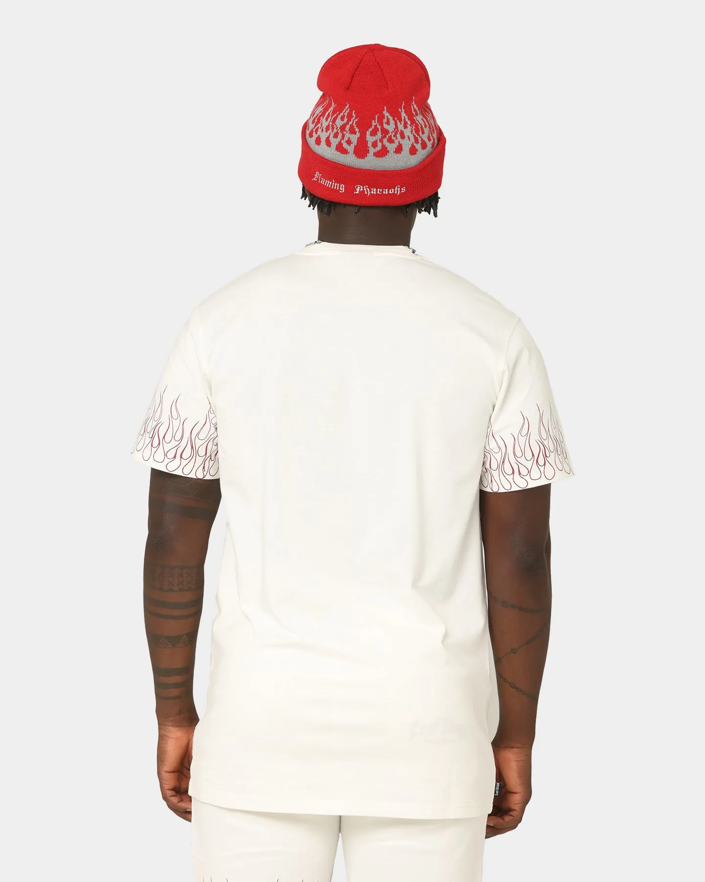 Last Kings Flaming Pharaohs Short Sleeve T-Shirt Off White