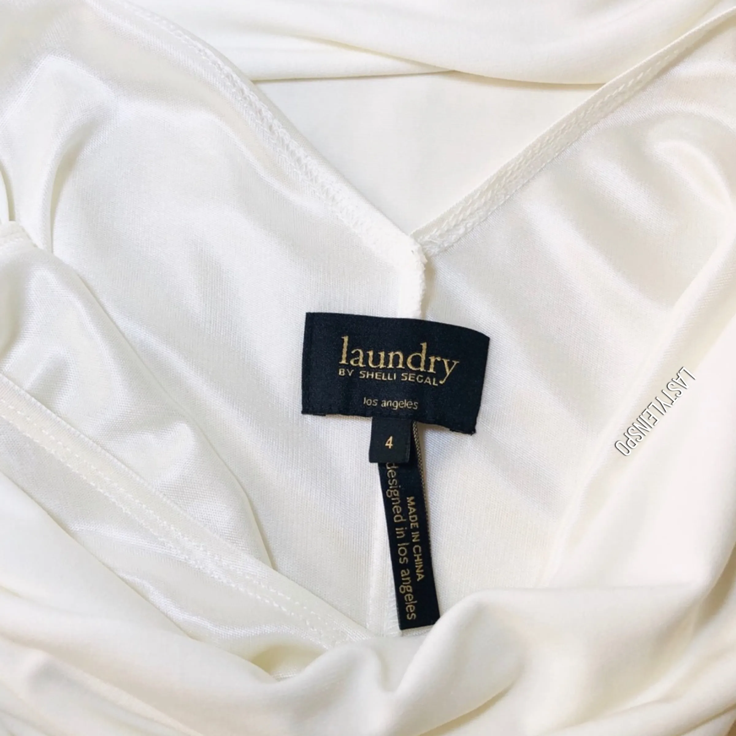Laundry by Shelli Segal White and Gold mini dress Size 4