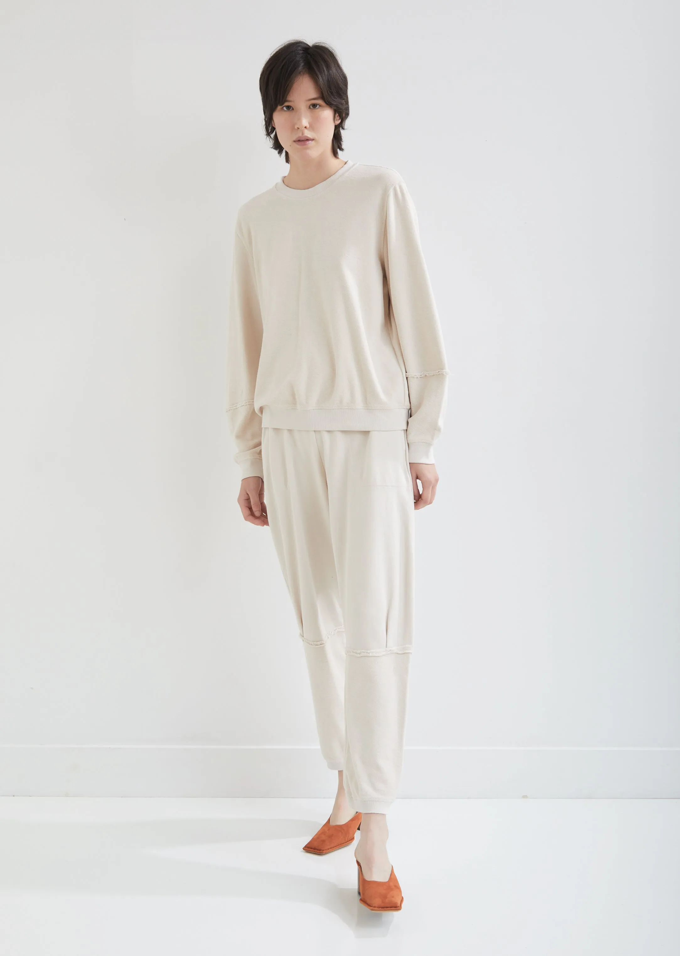 Mineral Wash Medley Lantern Sleeve Sweatshirt