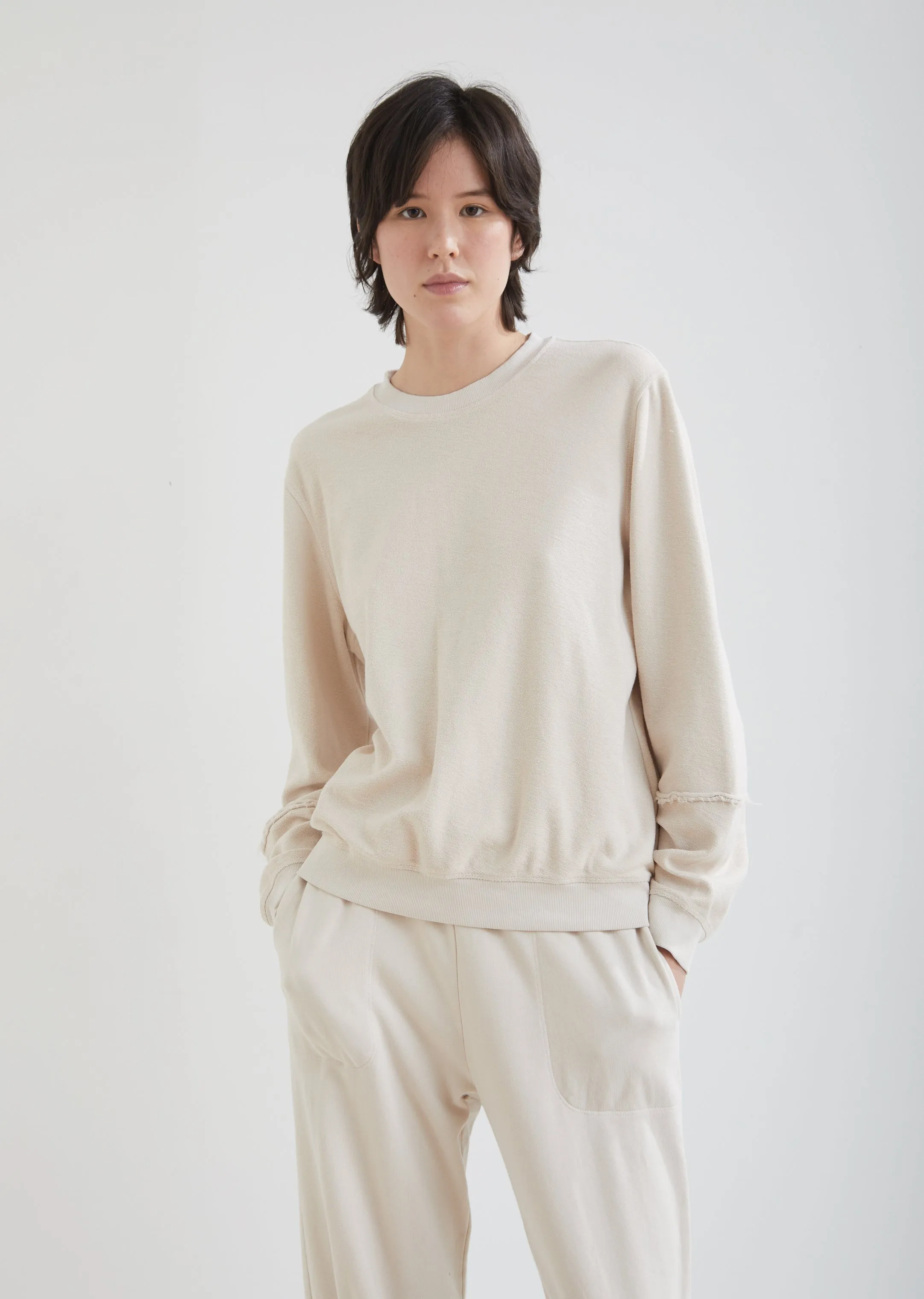 Mineral Wash Medley Lantern Sleeve Sweatshirt