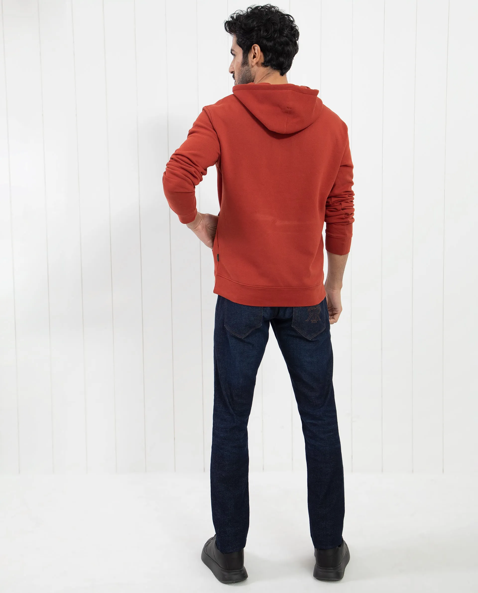 Rare Rabbit Men'S Lorall Brown Sweatshirt Full Sleeves Solid