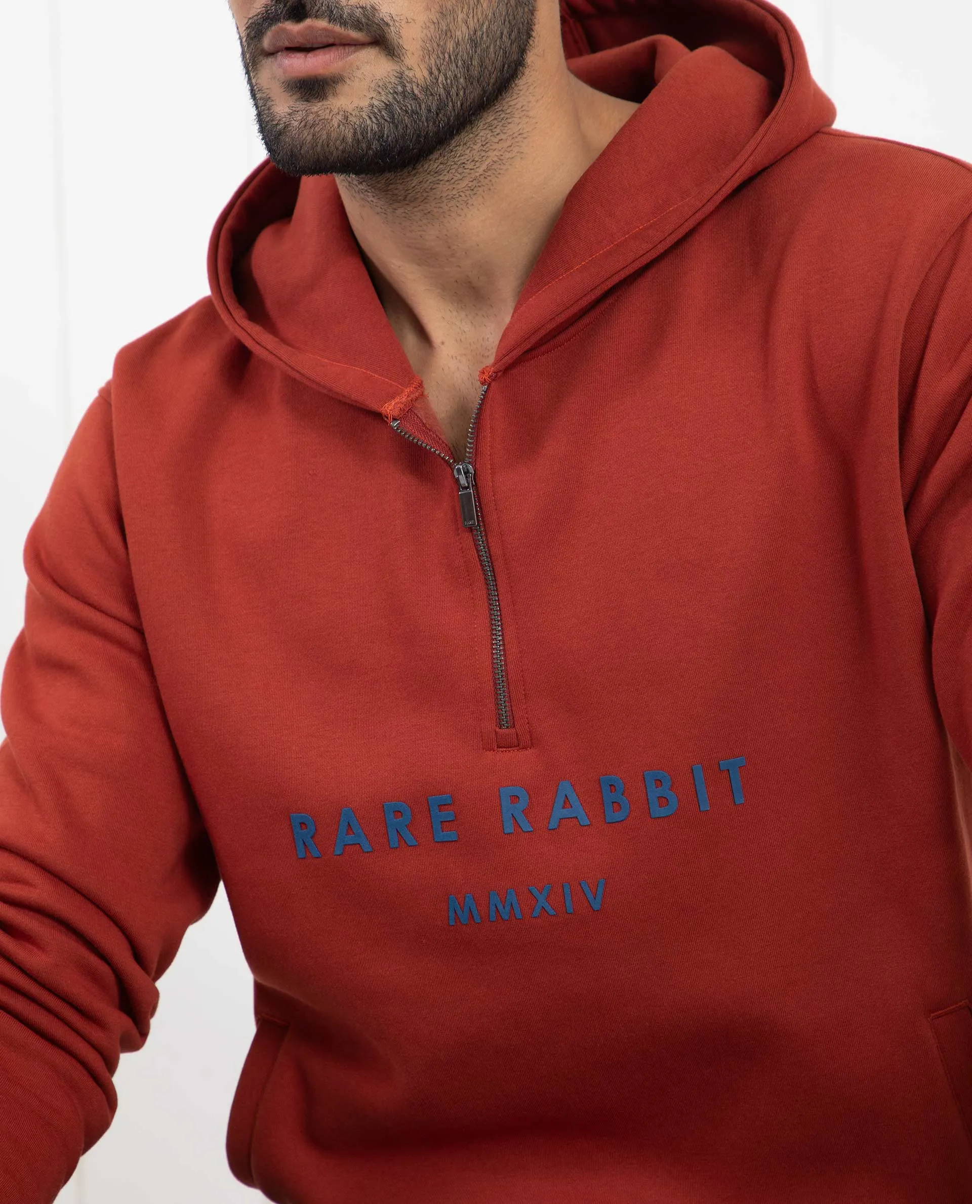 Rare Rabbit Men'S Lorall Brown Sweatshirt Full Sleeves Solid