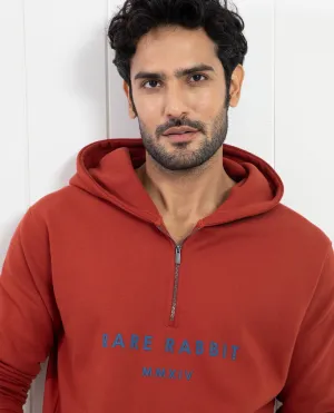 Rare Rabbit Men'S Lorall Brown Sweatshirt Full Sleeves Solid