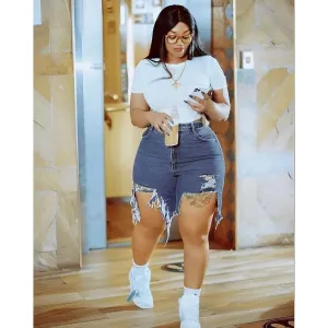 Ripped Distressed Short Denim.