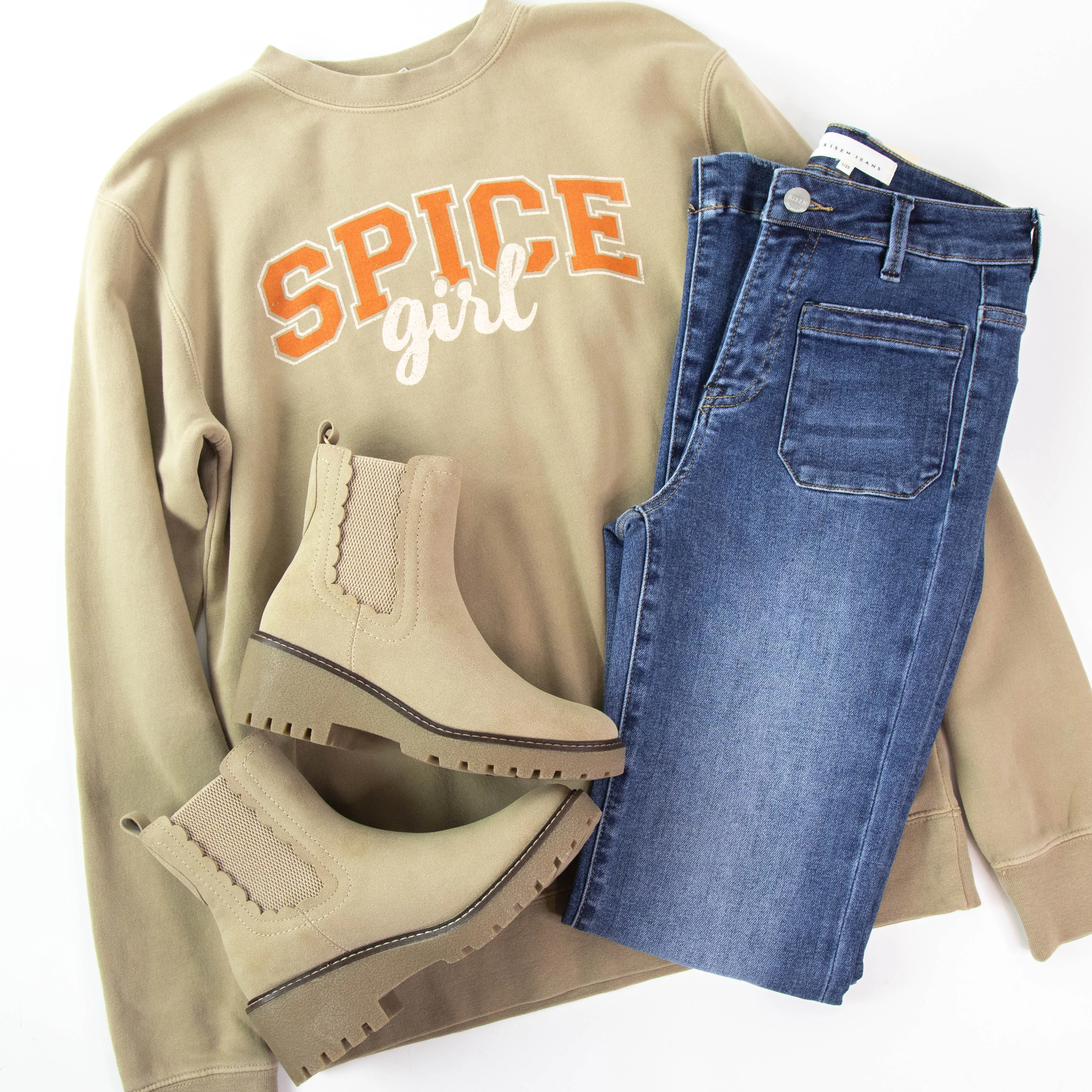 Spice Girl Graphic Sweatshirt, Sandstone