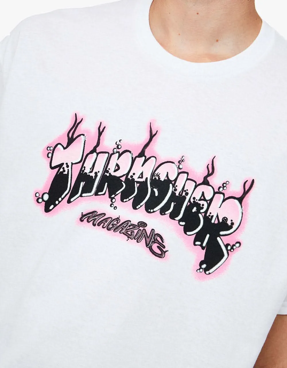 Thrasher Airbrush T-Shirt - White