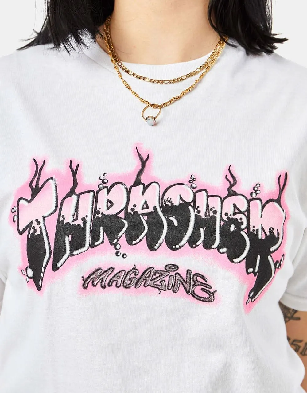Thrasher Airbrush T-Shirt - White