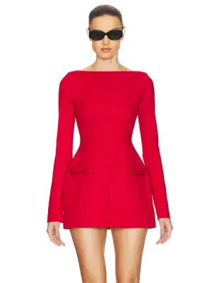 Trend4us Elegant Structured Bow-Detail Mini Dress