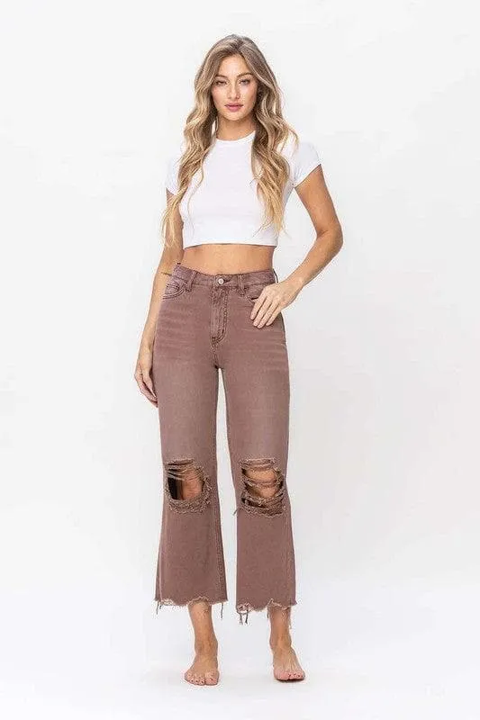 Vervet by Flying Monkey Aztec 90's Vintage Crop Flare Jean