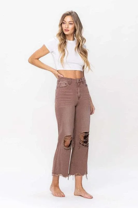 Vervet by Flying Monkey Aztec 90's Vintage Crop Flare Jean