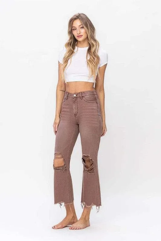 Vervet by Flying Monkey Aztec 90's Vintage Crop Flare Jean