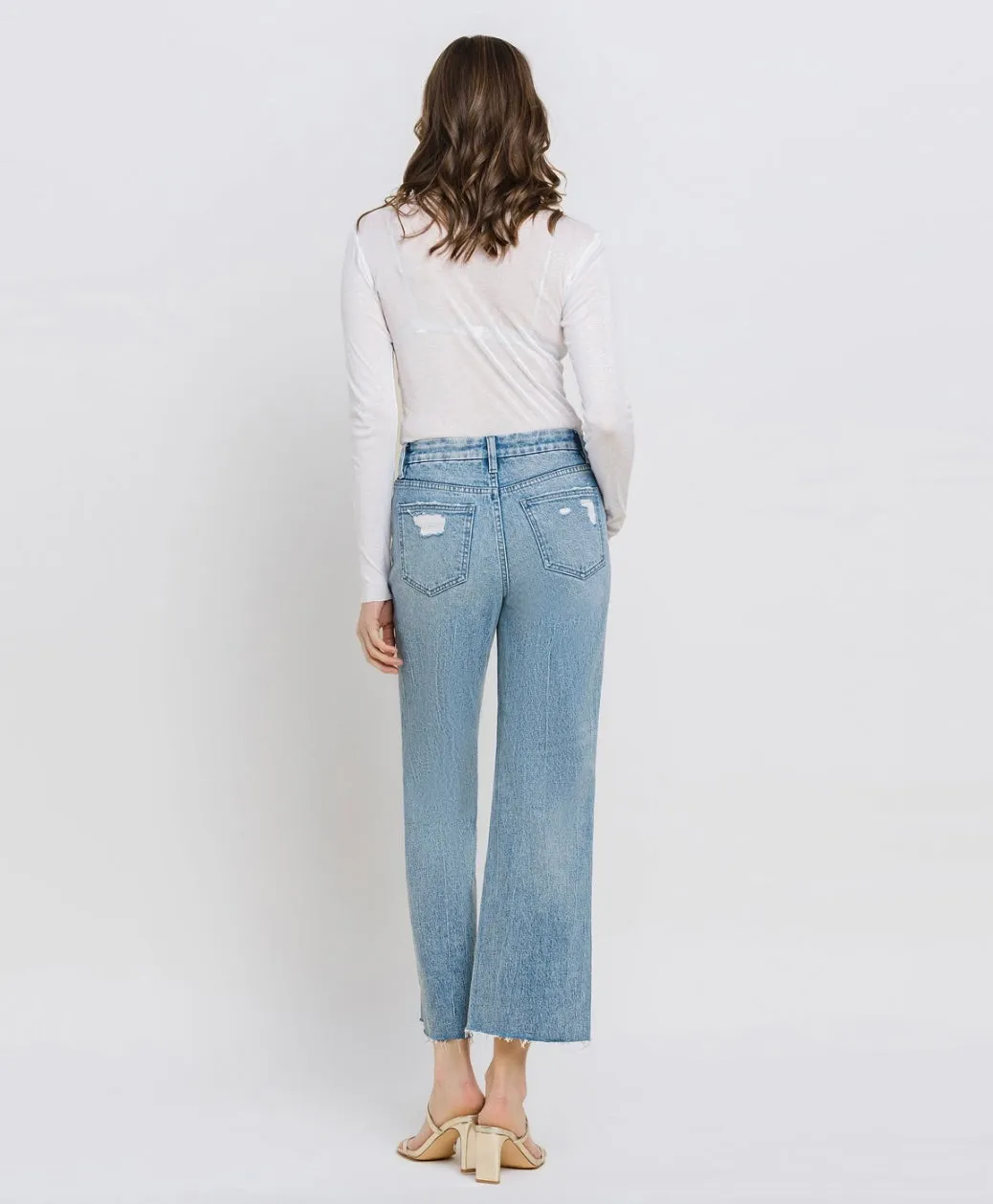 VERVET by Flying Monkey | Crop Wide Leg Jeans