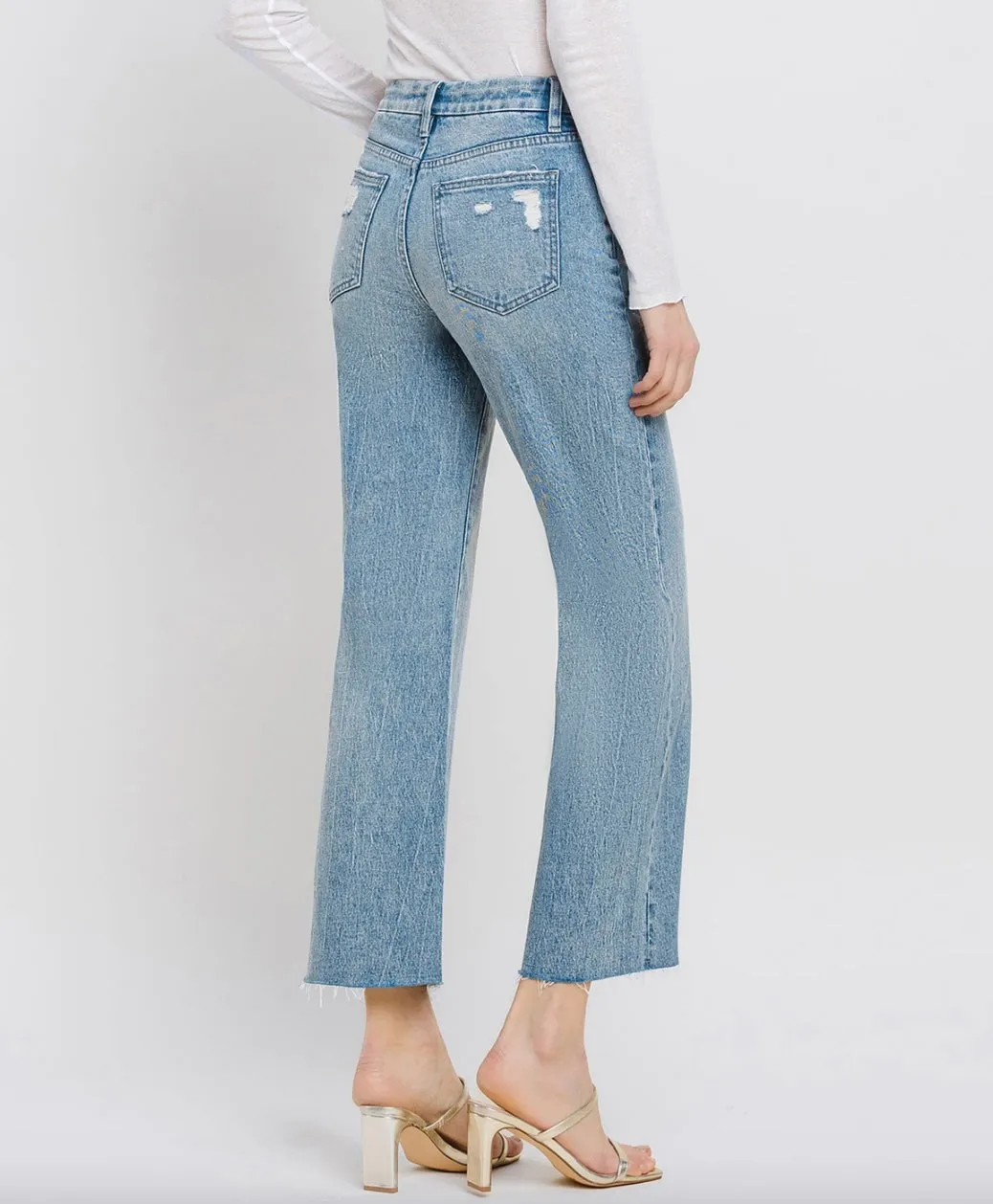 VERVET by Flying Monkey | Crop Wide Leg Jeans