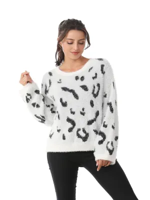 Women's Leopard Casual Loose Sweater